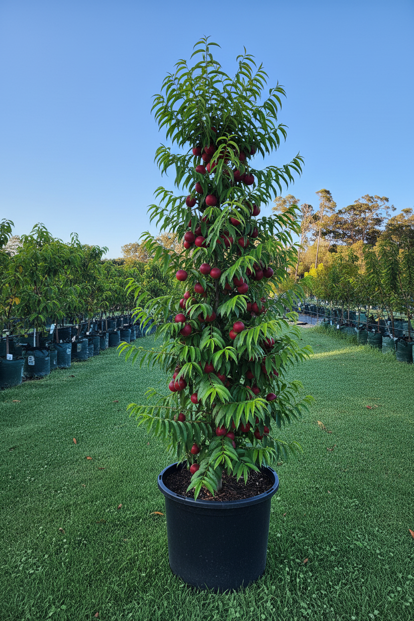Prunus persica - Crimson Rocket Peach