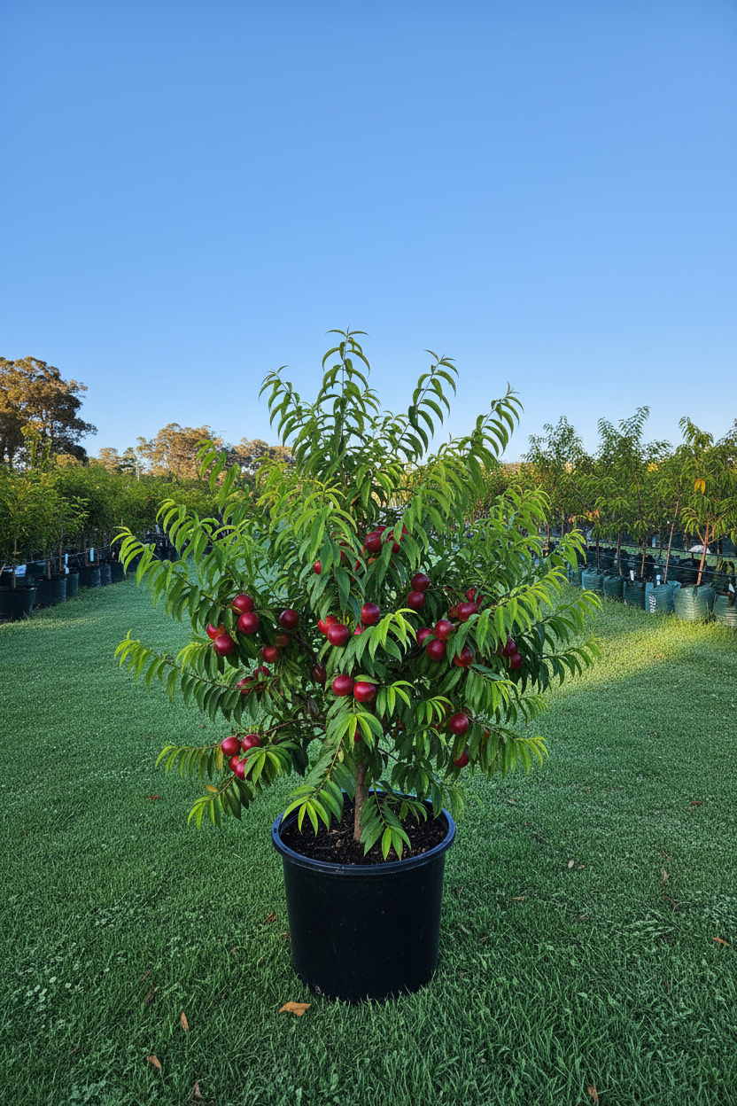 Prunus persica nucipersica 'Crimson Baby'