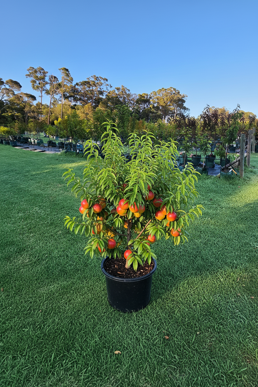 Prunus persica nucipersica - Dwarf Fantasia Nectarine