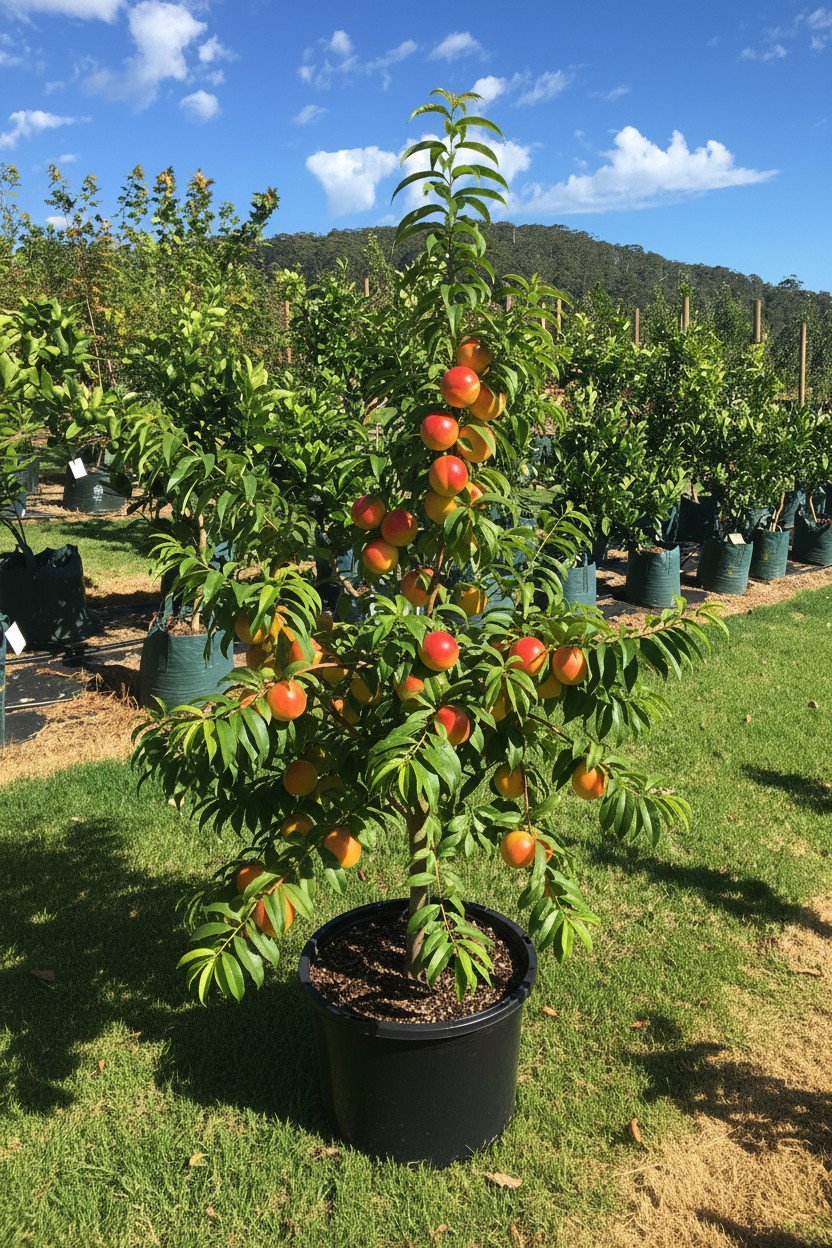 Prunus persica nucipersica 'Sunwright'