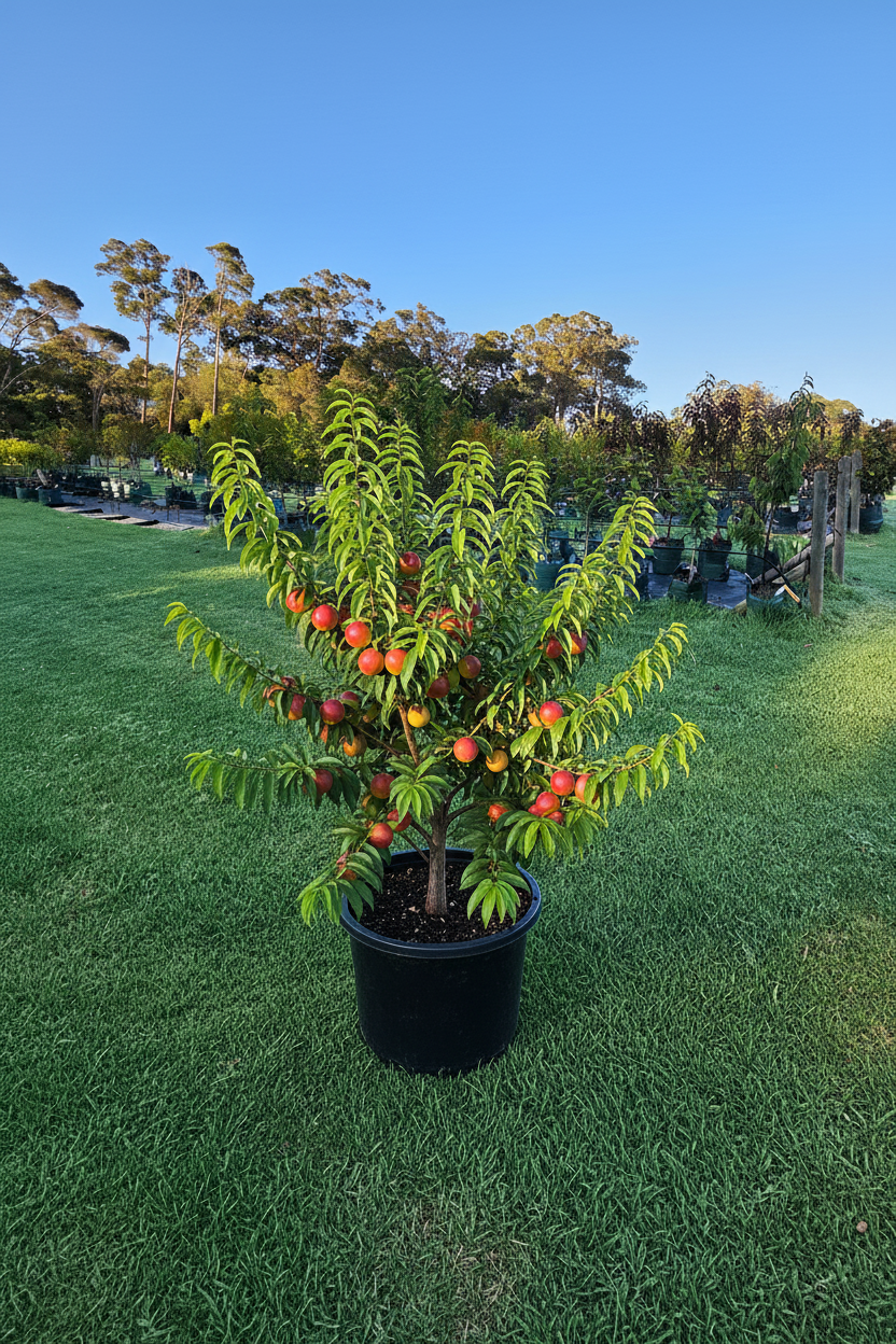 Prunus persica var. nucipersica - '2-Way Trixzie / Pixzee' Nectarine