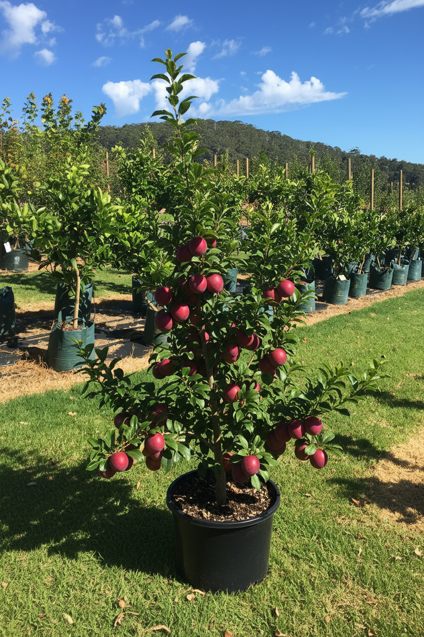 Prunus salicina 'Dwarf Gulf Ruby'